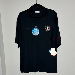 Columbia Men's Navy Polo Shirt with FSU Logo